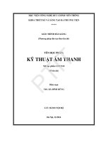 Giáo trình Kỹ thuật âm thanh  ThS. Hà Đình Dũng