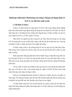 Đánh giá chiến lược marketing của công ty hàng gia dụng quốc tế ICP và các đối thủ cạnh tranh 