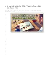 Cách viết bài SEO hay nhất