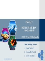 Thuyết trình chương 9 định giá kỳ hạn và giao sau 
