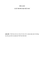 TIỂU LUẬN luật thương mại việt nam