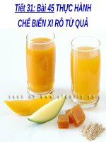 Bài 45. Thực hành: Chế biến xi rô từ quả
