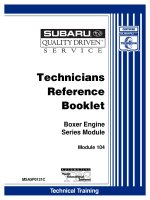 Subaru training boxer engine 