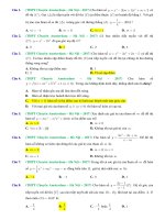 Bài tập trắc nghiệm hàm số trong đề thi THPT quốc gia