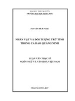 Nhân vật và đối tượng trữ tình trong ca dao Quảng Ninh (LV thạc sĩ)
