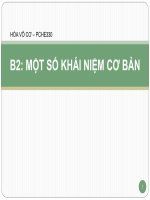 Hóa vô cơ ( B2: MỘT SỐ KHÁI NIỆM CƠ BẢN)