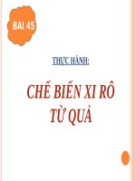 Bài 45. Thực hành: Chế biến xi rô từ quả