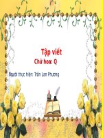 Tuần 20. Chữ hoa: Q