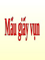 Tuần 6. Mẩu giấy vụn