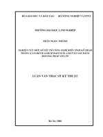 Nghiên cứu một số yếu tố công nghệ biến tính gỗ trám trắng (canarium album raeussch) làm ván sàn bằng phương pháp nén ép 