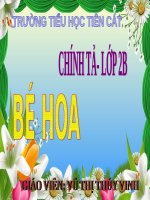 Tuần 15. Nghe-viết: Bé Hoa