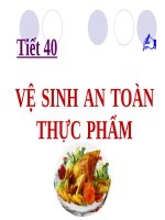 Bài 16. Vệ sinh an toàn thực phẩm