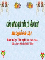 Tuần 21. MRVT: Từ ngữ về chim chóc. Đặt và trả lời câu hỏi: Ở đâu?