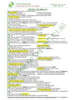 Trắc nghiệm lí thuyết phân dạng theo chương  ( Vật lí 12  có đáp án )
