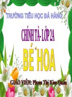 Tuần 15. Nghe-viết: Bé Hoa