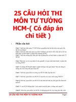 25 câu hỏi THI môn tư TƯỞNG HCM có đáp án 