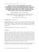 Effects of leader member exchange interp