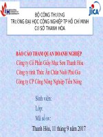 BÁO cáo THAM QUAN DOANH NGHIỆP CÔNG TY cổ PHẦN GIẤY, CÔNG TY THỨC ăn CHĂN NUÔI  CÔNG TY CHẾ BIẾN THỰC PHẨM 