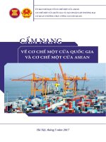 Cẩm nang về Cơ chế một cửa quốc gia và Cơ chế một cửa ASEAN
