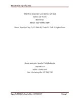 QUY TRÌNH VÀ THỦ TỤC KẾ TOÁN MỘT SỐ HOẠT ĐỘNG CHỦ YẾU CỦA CÔNG TY CP KỸ THUẬT VÀ THIẾT BỊ NGÀNH NƯỚC
