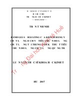 Đánh giá sự hài lòng của khách hàng về chất lượng dịch vụ tiêu chuẩn đo lường chất lượng tại trung tâm kỹ thuật tiêu chuẩn đo lường chất lượng quảng trị 