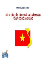 Bài 3. Gấp, cắt, dán ngôi sao năm cánh và lá cờ đỏ sao vàng