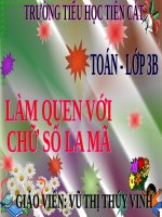 Làm quen với chữ số La Mã