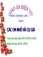 Tuần 8. Các em nhỏ và cụ già