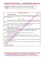 Giải nhanh hóa học bằng phương pháp bảo toàn electron  trung bình 