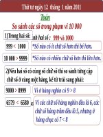So sánh các số trong phạm vi 10 000