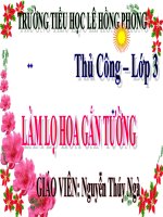 Bài 14. Làm lọ hoa gắn tường