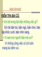 Tuần 8. Các em nhỏ và cụ già
