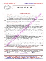 Giải nhanh hóa học bằng phương pháp quy đổi   đường chéo 