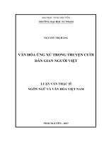 Văn hóa ứng xử trong truyện cười dân gian người Việt (LV thạc sĩ)