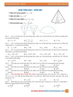 bài tập trắc nghiệm mặt nón, hình nón và khối nón