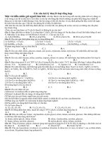 Tuyển tập 249 câu trắc nghiệm Hóa Học thi THPT _ Đại Học ( kèm đáp án cuối bài )