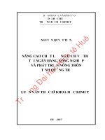 Nâng cao chất lượng dịch vụ thẻ tại ngân hàng nông nghiệp và phát triển nông thôn tỉnh quảng trị 