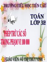 Phép trừ các số trong phạm vi 100 000