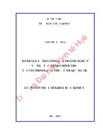Đánh giá sự hài lòng của doanh nghiệp về thủ tục hành chính thuế tại văn phòng cục thuế tỉnh quảng trị 
