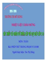 Phép trừ các số trong phạm vi 10 000