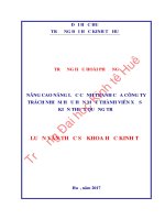 Nâng cao năng lực cạnh tranh của công ty trách nhiệm hữu hạn một thành viên xổ số kiến thiết quảng trị 
