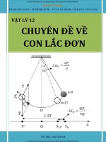 VẬT LÝ 12 CHUYÊN ĐỀ VỀ CON LẮC ĐƠN NHÓM OMEGA
