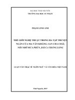Thế giới nghệ thuật trong ba tập truyện ngắn của Ma Văn Kháng: San Cha Chải, Nỗi nhớ mưa phùn, Bài ca Trăng sáng (LV thạc sĩ)