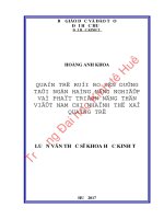 Quản trị rủi ro tín dụng tại ngân hàng nông nghiệp và phát triển nông thôn việt nam chi nhánh thị xã quảng trị 
