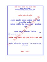 Giải pháp tăng nguồn thu sự nghiệp tại bệnh viện đa khoa tỉnh quảng trị 