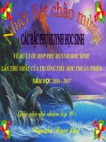 HỌP PHỤ HUYNH HỌC SINH ĐẦU NĂM HỌC 16-17