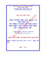 Hoàn thiện công tác quản lý vốn đầu tư xây dựng cơ bản từ ngân sách nhà nước trên địa bàn thành phố đông hà, tỉnh quảng trị 