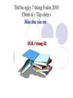 Tuần 5. Tập chép: Mùa thu của em