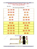 Toán TA vòng 1 lớp 1 năm 2017  2018