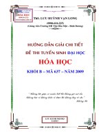 ĐỀ và đáp án THI đại học KHỐI b 2009 